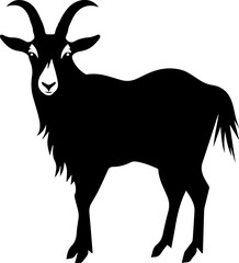 Saanen goat flat icon