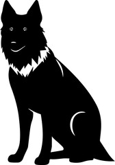 Saarloos wolfdog flat icon