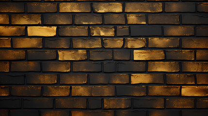 Black and Golden Bricks Background.