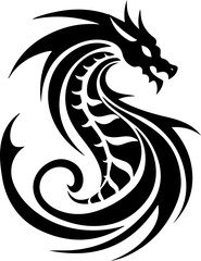 Sea dragon flat icon