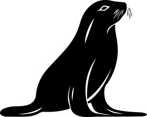 Sea otter flat icon