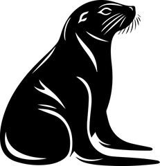 Sea otter flat icon