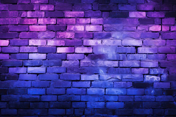 Brick Wall In Lavender Glint Neon Colors