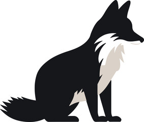 Tibetan fox flat icon