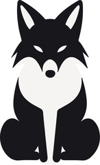 Tibetan fox flat icon