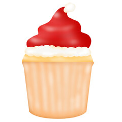 Christmas cupcakes, hand drawn, colorful and delicious.