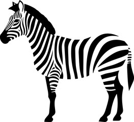 Fototapeta na wymiar Zebra flat icon
