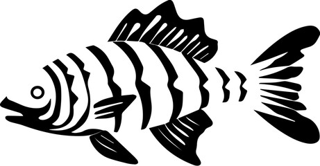 Zebra pleco flat icon