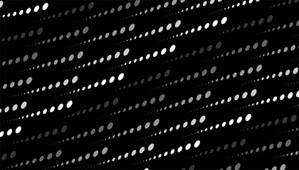 White point dots motion in lines over black background vector design.