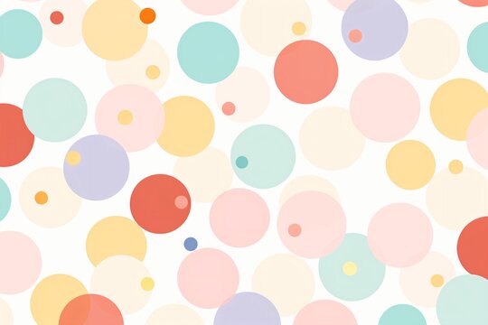 Polka dots cute and minimalistic backgrounds with soft colors