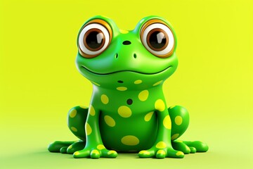 Obraz premium A cute frog with dotted skin