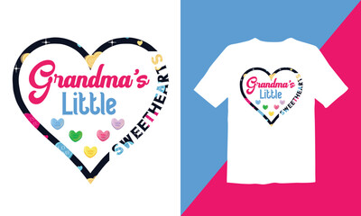 Grandma's Little Sweethearts t-shirt design