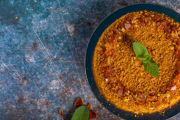 Honey cake. Homemade baking concept