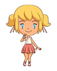 Girl, v sign, two fingers, peace and love, victory, hand, gesture