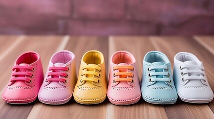 baby shoes on the floor, generative ai 