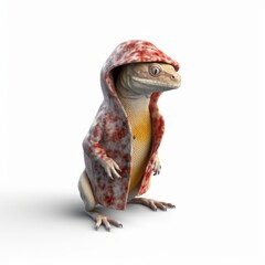 Obraz premium Lizard in the Hood. Generative AI