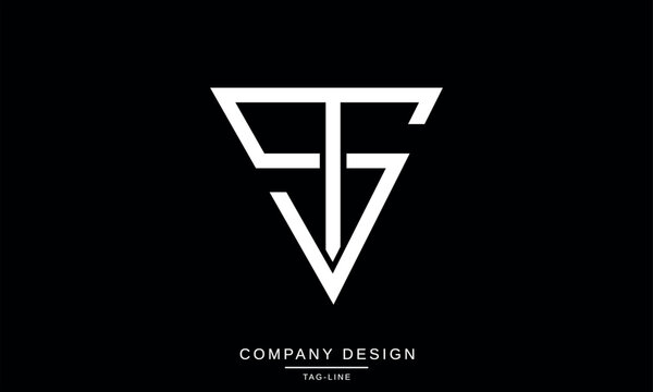 ST, TS, Abstract Letters Logo Monogram