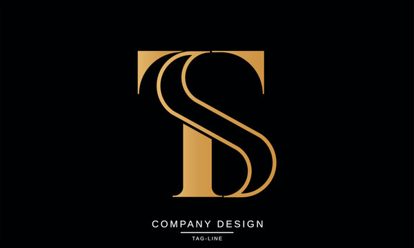 ST, TS, Abstract Letters Logo Monogram