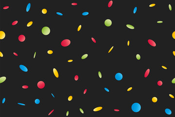 Colorful confetti circle background