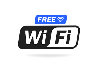 Free wi fi sign. Vector illustration