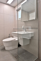 Bathroom interiors using large tiles are less likely to have mold on the joints
