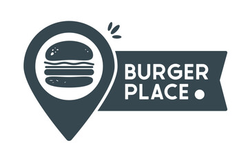 Burger place logopin sign