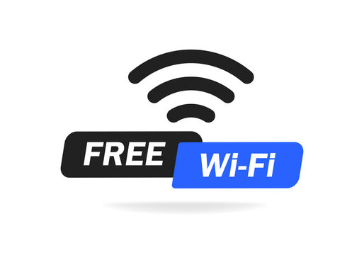 Free wi fi sign. Vector illustration