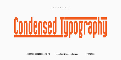 condensed typography sans serif font alphabet typeface