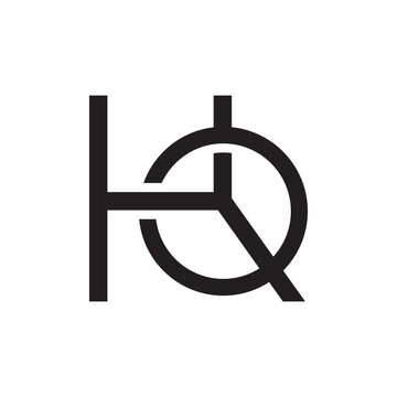 HQ, HKO Letter Alphabet Text Unique Style Premium Graphic Icon Vector Logo Design