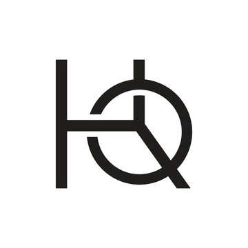 HQ, HKO Letter Alphabet Text Unique Style Premium Graphic Icon Vector Logo Design
