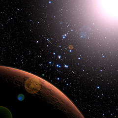 Naklejka premium Mars. The elements of this image furnished by NASA.