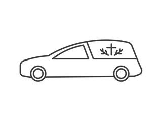 hearse car icon- vector illustration