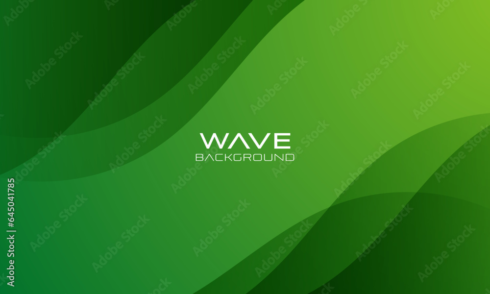 Wall mural abstract green background. dynamic curve composition. modern green pattern backdrop. vector illustra