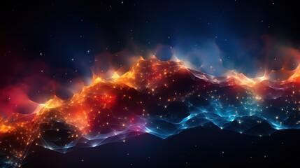 Fototapeta premium Visualization of nebula. Cosmic clouds background
