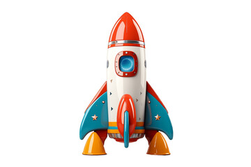 Rocket with Transparent Background. AI