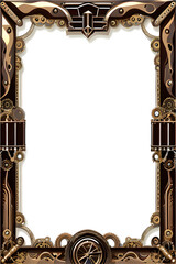 Steam Punk Border Frame Transparent Background PNG Images