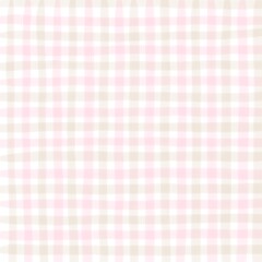 Pink Beige Gingham Check Hand Drawn Background