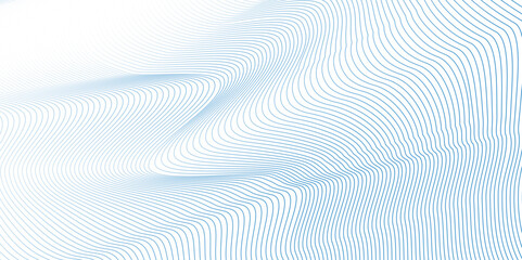 Abstract blue wave blend digital fruquncy line technology, Vector wave lines flowing dynamic digital blue isolated on white background for concept technology, digital, communication, science, music.