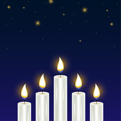 Burning candle stick background design