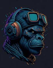 Funky Gorillas illustration 