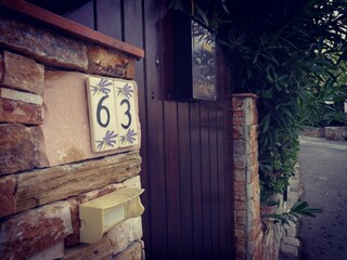 63 door number in a frech style house.