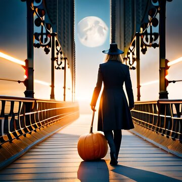 person on the bridge