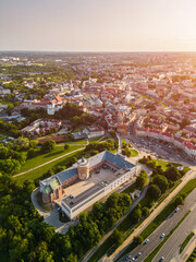lublin castle and ancient old town with cozy small houses, Lublin, Poland © goami