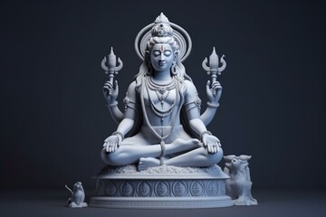 Fototapeta na wymiar 3D rendered Maha Shivaratri artwork. Generative AI