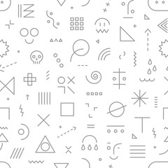 abstract lines signs and symbols seamless vector background 