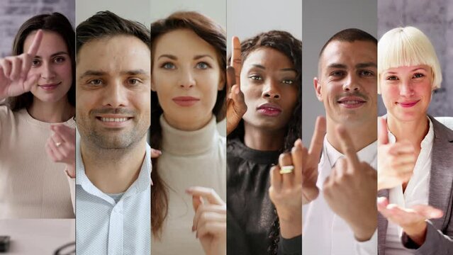 People Learning Deaf Sign Language