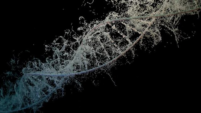 Double DNA strand, 3D animation.