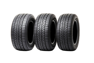 Tires isolated on a transparent background, Generative Ai