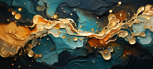 modern natural nature texture, bold colors with gold details