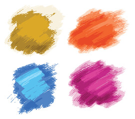 Watercolor stains for the background of different colors. Vector set of images.